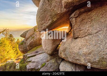 Kraftplatz Hochbuchet à Aigen-Schlägl, Haut-Mühlviertel, haute-Autriche, Autriche Banque D'Images