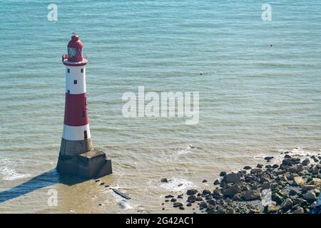 Tête BEACHEY, Sussex/UK - Juillet 23 : Vue sur le phare de Beachy Head dans l'East Sussex, le 23 juillet 2018 Banque D'Images