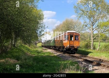 Flying Scotsman sur la ligne Bluebell Banque D'Images