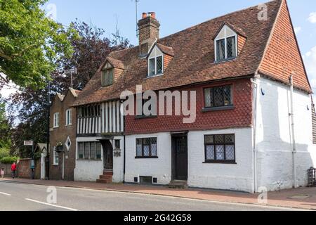 EAST GRINSTEAD, WEST SUSSEX/UK - AOÛT 3 : Ye Olde Lock Up et Windsor Cottage dans High Street East Grinstead West Sussex o Banque D'Images