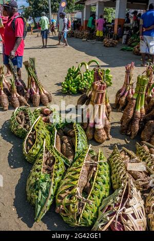 Marché sur Tanna, Vanuatu, Pacifique Sud, Océanie Banque D'Images