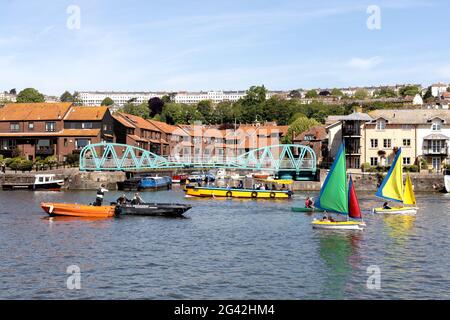 BRISTOL, Royaume-Uni - Mai 14 : voir des bateaux sur la rivière Avon à Bristol le 14 mai 2019. Des personnes non identifiées Banque D'Images