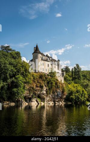 Château de la Treyne, sur la Dordogne, près de Lacave, département du Lot, Occitanie, France Banque D'Images