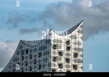 Vue de l'Elbphilharmonie à Hambourg, Allemagne Banque D'Images