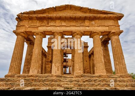 Temple grec de Concordia, Agrigente, Sicile, Italie Banque D'Images