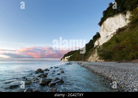 Falaises de craie, côte de craie, parc national de Jasmund, Rügen, mer Baltique, Mecklembourg-Poméranie occidentale, Allemagne Banque D'Images