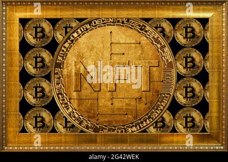 Jetons non fongibles crypto art Banque D'Images