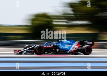 Le Castellet, France le 18 juin 2021 Fernando Alonso (SPA), Alpine A521 lors de la Formule 1 Practice 1 Emirates Grand Prix de France 2021 au circuit Paul Ricard. Credit: Phil Duncan chaque seconde Media/Alamy Live News Banque D'Images