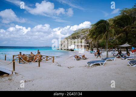 Curaçao Caribbean Island, Kokomo Beach offre une vue sur l'île des Caraïbes de Curaçao Banque D'Images
