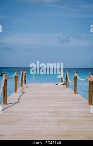 Curaçao Caribbean Island, Kokomo Beach offre une vue sur l'île des Caraïbes de Curaçao Banque D'Images