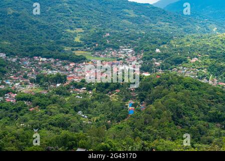 La capitale provinciale Makale est située sur la Sedan, à Tana Toraja, sur Sulawesi Banque D'Images