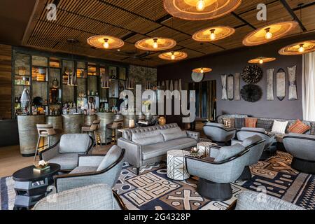 Bar et salon dans le complexe de luxe One Banque D'Images