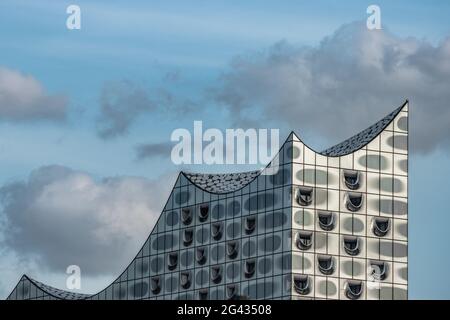 Vue de l'Elbphilharmonie à Hambourg, Allemagne Banque D'Images