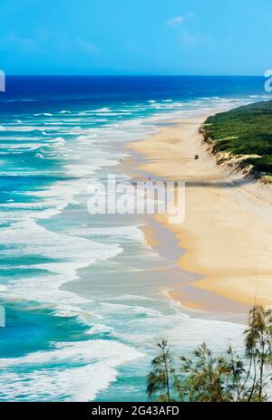 Soixante cinq Mile Beach, Fraser Island, Queensland, Australie Banque D'Images