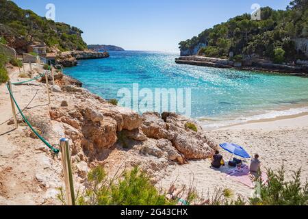 Baie de Cala Llombards à Majorque, Espagne Banque D'Images