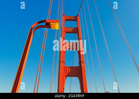 Vue sur le Golden Gate Bridge, San Francisco, California, USA Banque D'Images