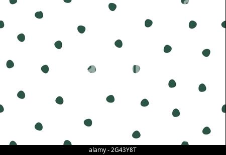 Motif abstrait à pois sans couture dessiné à la main. Cercles texturés, arrière-plan créatif illimité. Répéter ornement super pour le tissu, papier d'emballage, impression, papier peint, bloc-notes. Illustration vectorielle Illustration de Vecteur