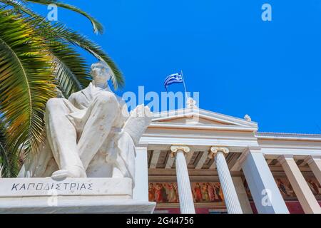 Université D'Athènes, Athènes, Grèce, Europe, Banque D'Images