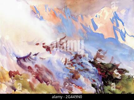 John Singer Sargent - Mountain Fire C 1908 Banque D'Images