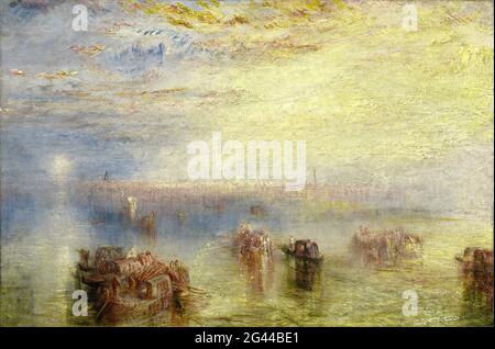 Joseph Malbord William Turner - approche de Venise Banque D'Images