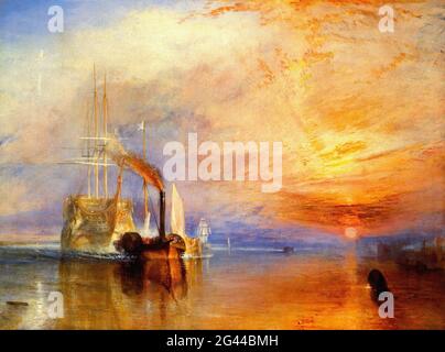 Joseph Malbord William Turner - combat contre le Temeraire 1838 Banque D'Images