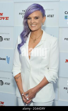 New York, États-Unis. 18 juin 2021. Frankie Shaw assiste à la première mondiale de No soudain Move au Tribeca Festival 2021 à The Battery à New York, NY, le 18 juin 2021. (Photo de Stephen Smith/SIPA USA) crédit: SIPA USA/Alay Live News Banque D'Images