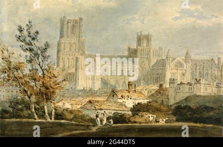 Joseph Mallord William Turner - vue sur la cathédrale d'Ely Banque D'Images