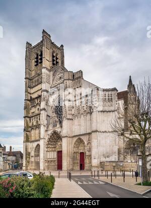 Cathédrale d'Auxerre, France Banque D'Images