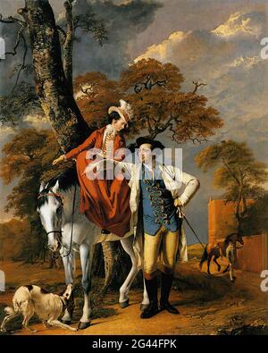 Joseph Wright de Derby (1734-1797) - M. Mme Thomas Coltman C 1772 Banque D'Images