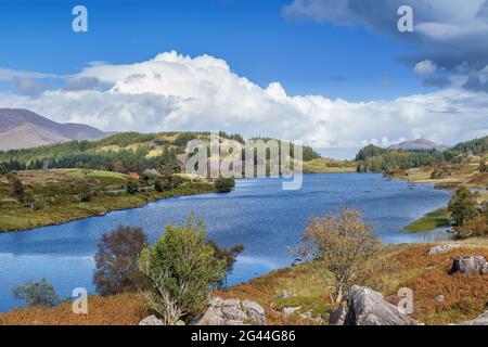 Lac Lough Looscauunagh, Irlande Banque D'Images