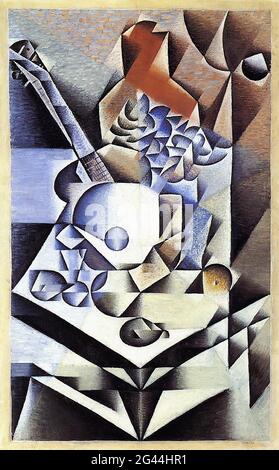 Juan gris - encore la vie avec des fleurs 1912 Banque D'Images