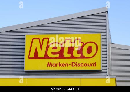 Signez Netto Discounter Banque D'Images