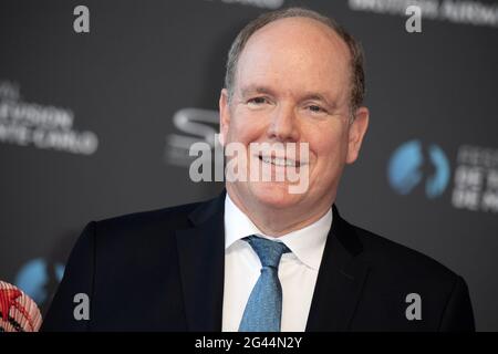 Monte Carlo, Monaco . 18 juin 2021. Le Prince Albert II de Monaco assiste à la cérémonie d'ouverture du 60ème Festival de télévision de Monte Carlo le 18 juin 2021 à Monte-Carlo, Monaco. Photo de David Niviere/ABACAPRESS.COM crédit: Abaca Press/Alay Live News Banque D'Images