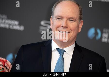 Monte Carlo, Monaco . 18 juin 2021. Le Prince Albert II de Monaco assiste à la cérémonie d'ouverture du 60ème Festival de télévision de Monte Carlo le 18 juin 2021 à Monte-Carlo, Monaco. Photo de David Niviere/ABACAPRESS.COM crédit: Abaca Press/Alay Live News Banque D'Images