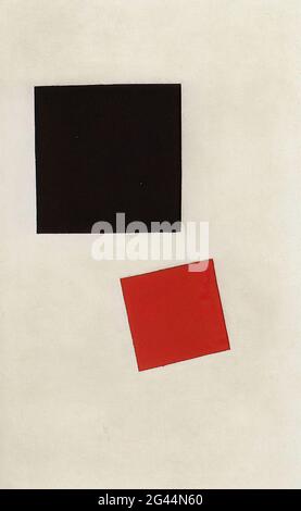 Kazimir Malevich - carré noir carré rouge Db8995 Db7333 1915 Banque D'Images