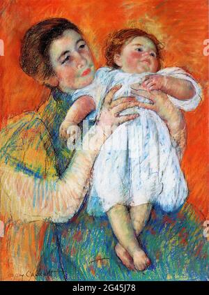 Mary Cassatt (1843-1826) - Barefoot enfant 1897 1 1897 Banque D'Images