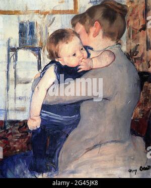 Mary Cassatt (1843-1826) - mère enfant 1889 Banque D'Images