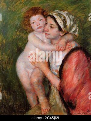 Mary Cassatt (1843-1826) - mère enfant 1914 Banque D'Images