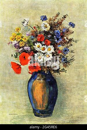 Odilon Redon - vase fleurs 2 C 1904 Banque D'Images