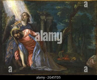 Paolo Caliari a.k.a Veronese - Christ dans le jardin de Gethsemane Banque D'Images