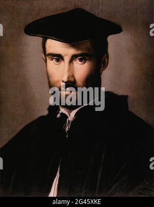 Parmigianino - Portrait Man 1530 Banque D'Images