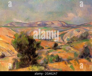 Paul Cézanne - Mont Sainte victoire vu Gardanne 1886 Banque D'Images