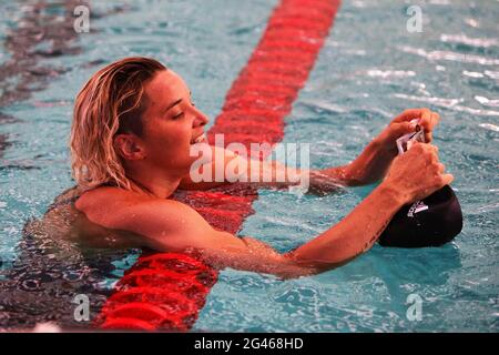 Chartres, France. 19 juin 2021. Melanie Henique du CN Marseille série 50 m papillon lors des championnats de natation 2021 élite française le 19 juin 2021 au complexe de l'Odyssée à Chartres, France. Photo de Laurent Lairys /ABACAPRESS.COM crédit: Abaca Press/Alay Live News Banque D'Images