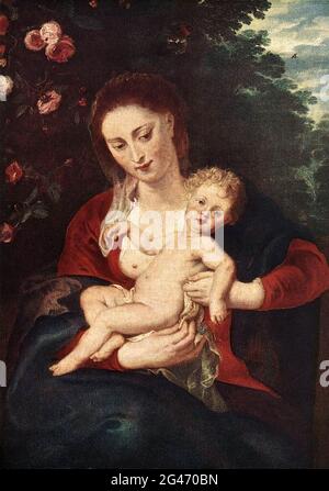 Peter Paul Rubens - enfant vierge 1620 Banque D'Images