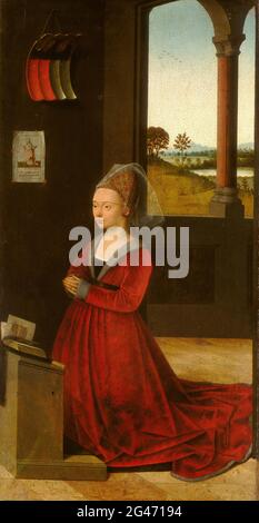 Petrus Christus - Portrait d'un donneur féminin Banque D'Images