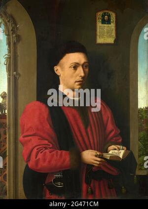 Petrus Christus - Portrait d'un jeune homme Banque D'Images