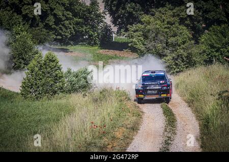 Mikolajki, Pologne. 19 juin 2021. 01 LUKYANUK Alexey (RUS), ARNAUTOV Alexey (RUS), SAINTELOC JUNIOR TEAM, citroën C3, action pendant le Rallye 2021 Pologne, 1er tour du Championnat européen de Rallye 2021 de la FIA, du 18 au 20 juin 2020 à Mikolajki, Pologne - photo Gregory Lenmand / DPPI / LiveMedia crédit: Agence de photo indépendante/Alamy Live News Banque D'Images