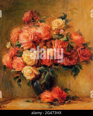 Pierre-Auguste Renoir - bouquet Roses 1900 Banque D'Images