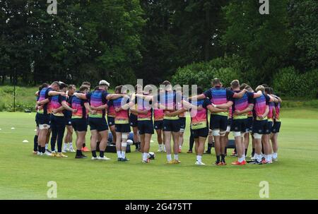 Oriam Sports Performance Center, Riccarton, Édimbourg, Écosse. Royaume-Uni .18 juin 21.Scotland Rugby session de formation de l'équipe pour préparer l'Angleterre UN présentoir . Crédit : eric mccowat/Alay Live News Banque D'Images