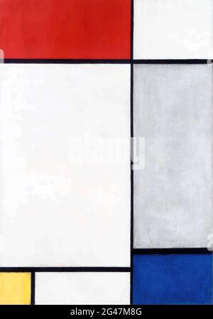 Piet Mondrian - composition en Rouge jaune et bleu composition en Rouge jaune et bleu Banque D'Images